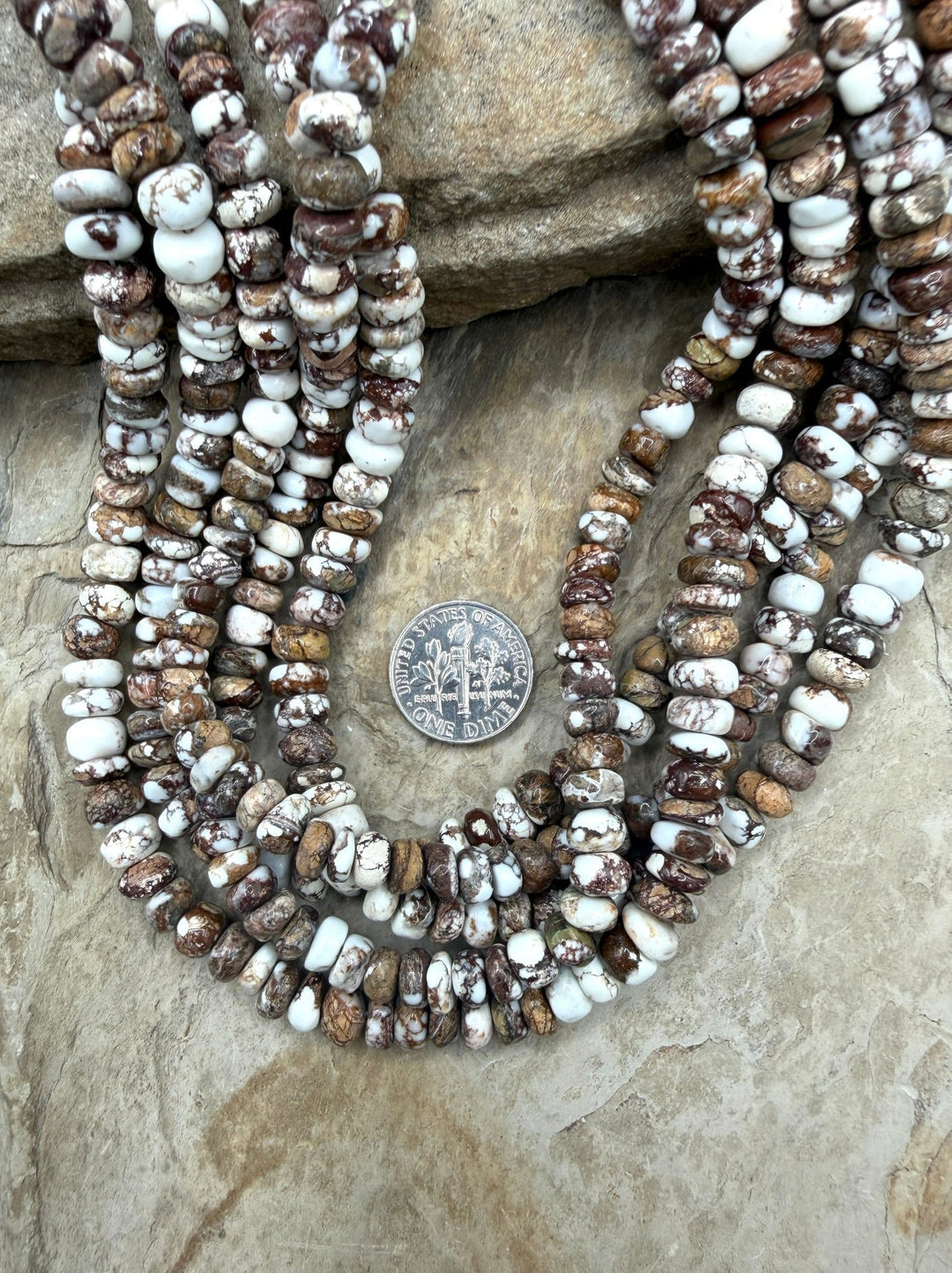 RARE Arizona Wild Horse Handcut 7-8mm Stacked Irregular