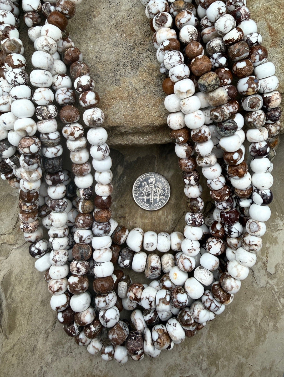 RARE Arizona Wild Horse Handcut 7-9mm Rounded Nugget Beads