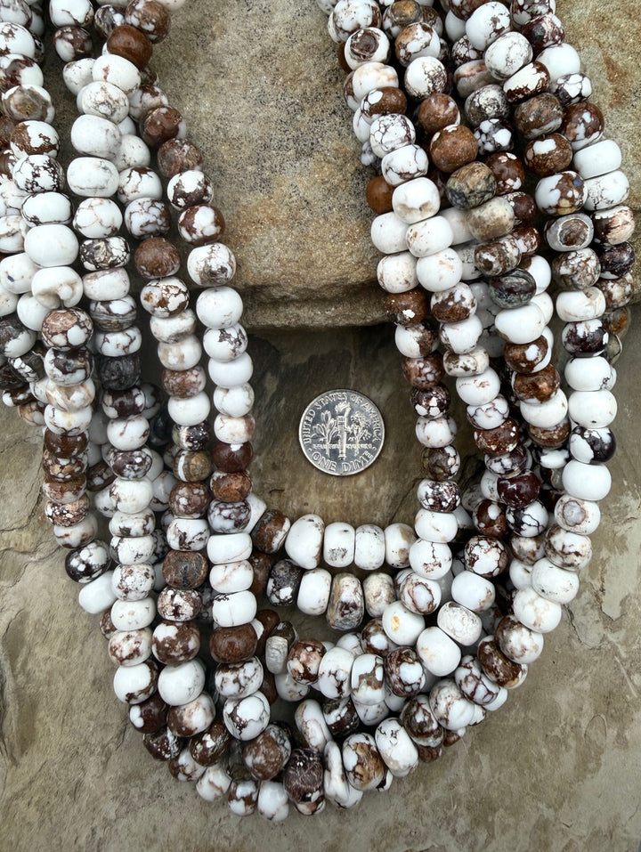 RARE Arizona Wild Horse Handcut 7-9mm Rounded Nugget Beads