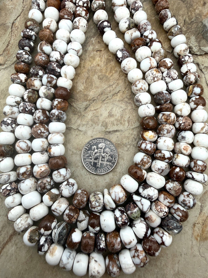 RARE Arizona Wild Horse Handcut 7-9mm Rounded Nugget Beads