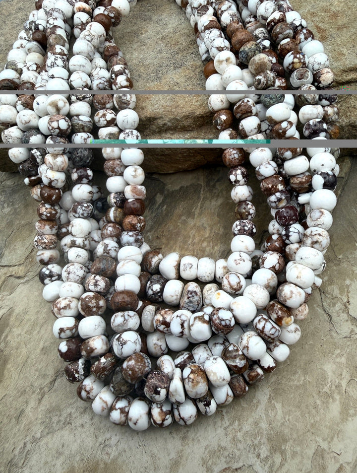 RARE Arizona Wild Horse Handcut 7-9mm Rounded Nugget Beads