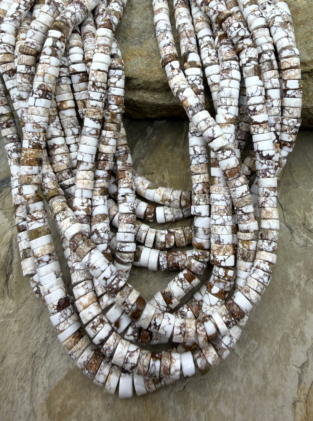 RARE Arizona Wild Horse Handcut 7mm Heishi Beads 16 Inch
