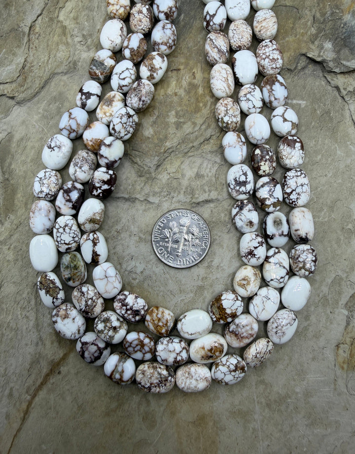 RARE Arizona Wild Horse Handcut 7x10mm Flat Oval Beads 16