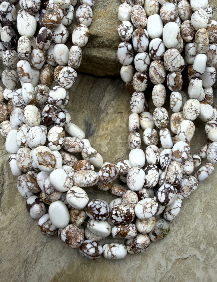 RARE Arizona Wild Horse Handcut 7x10mm Flat Oval Beads 16