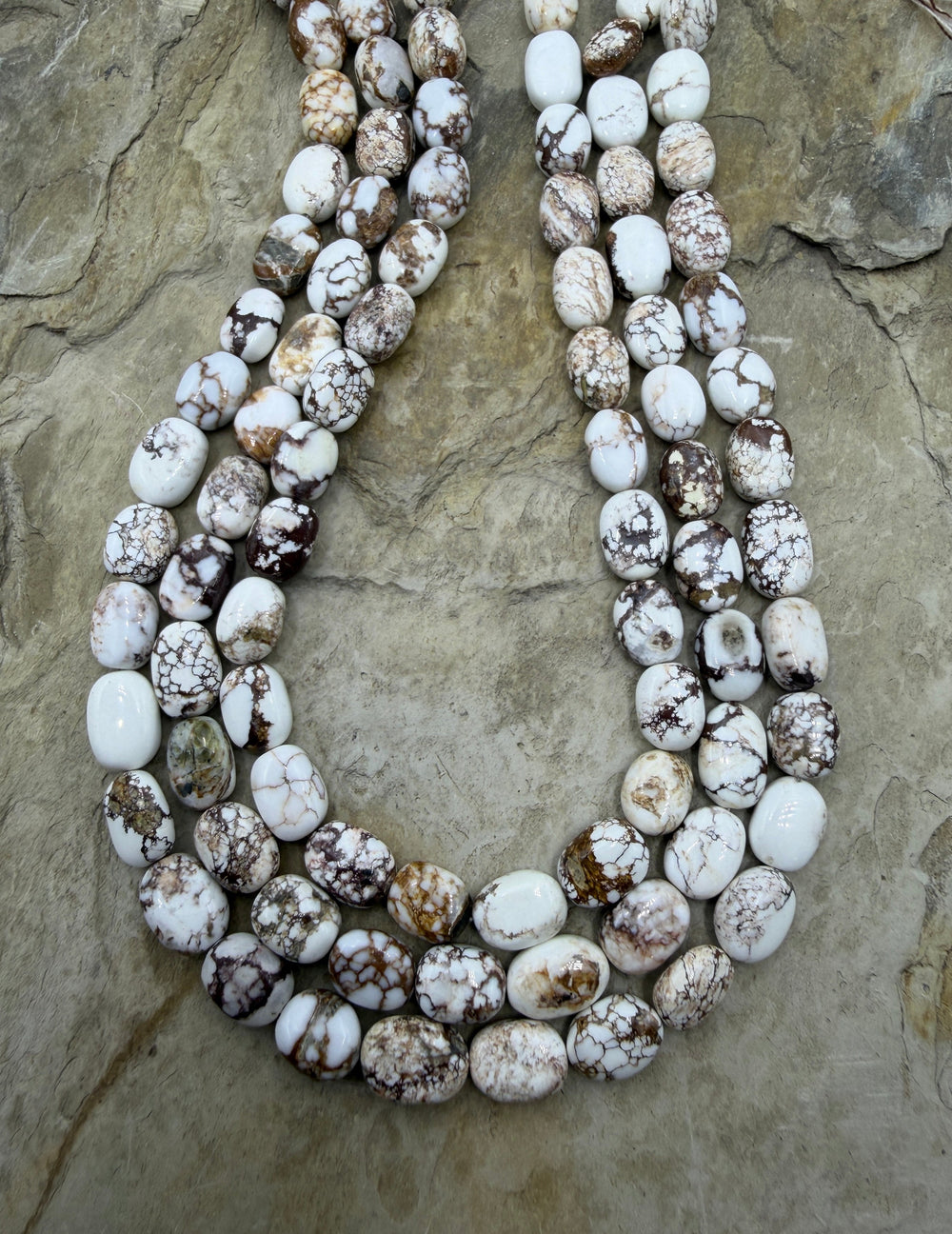 RARE Arizona Wild Horse Handcut 7x10mm Flat Oval Beads 16