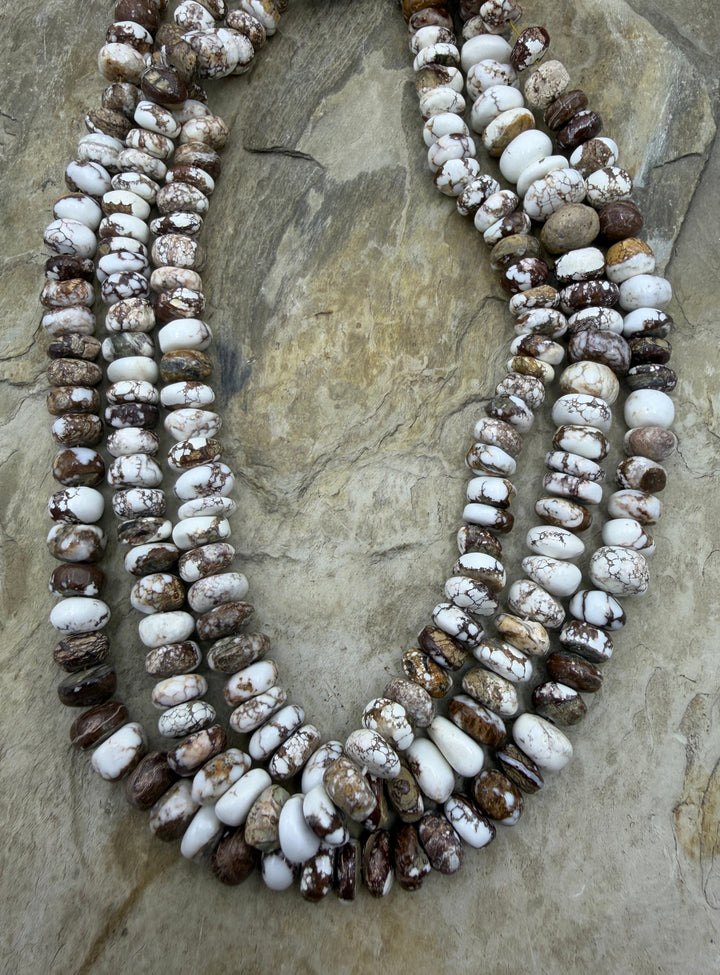 RARE Arizona Wild Horse Handcut 8-10mm Stacked Nugget Beads