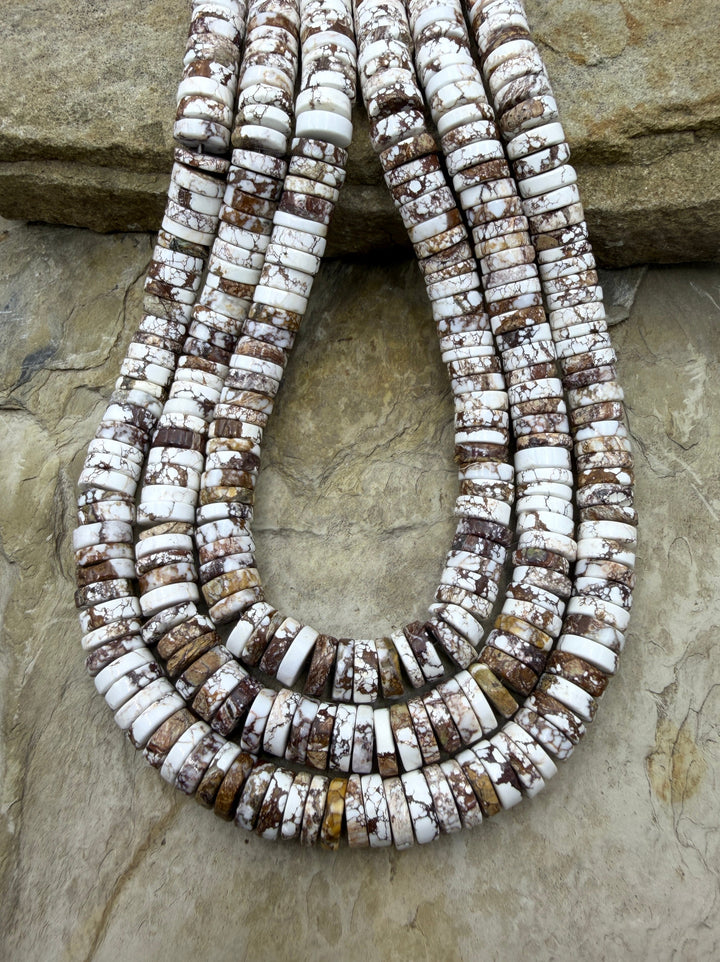 RARE Arizona Wild Horse Handcut BIG 10mm Heishi Beads 16