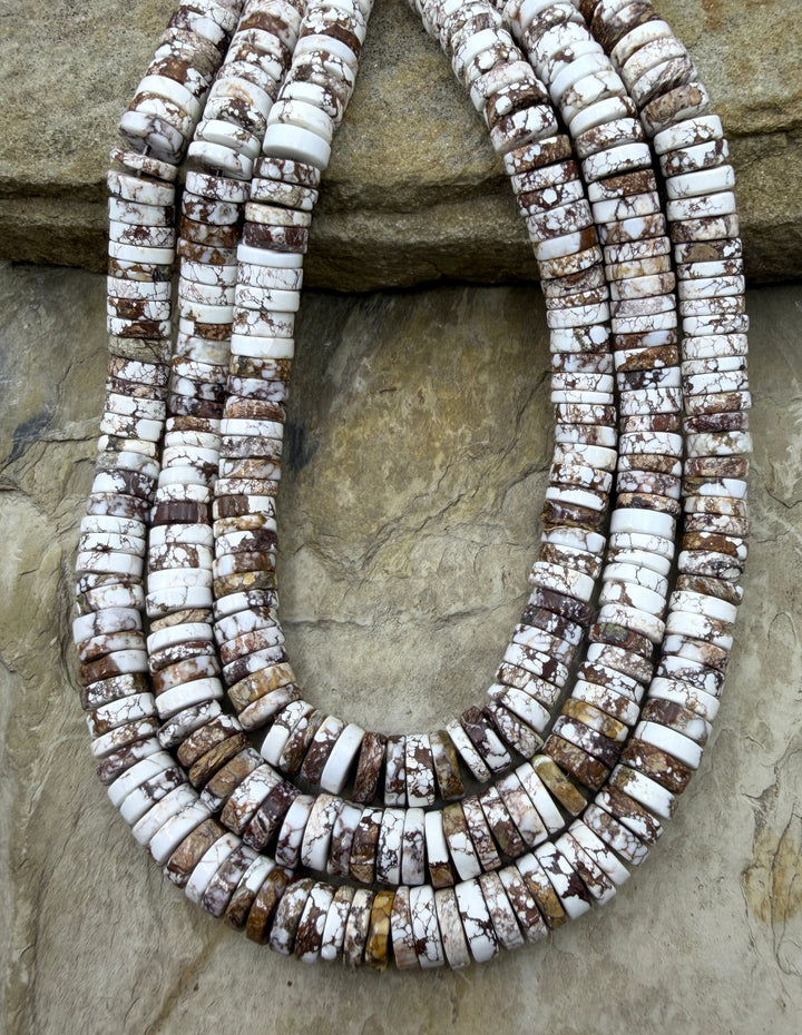 RARE Arizona Wild Horse Handcut BIG 10mm Heishi Beads 16