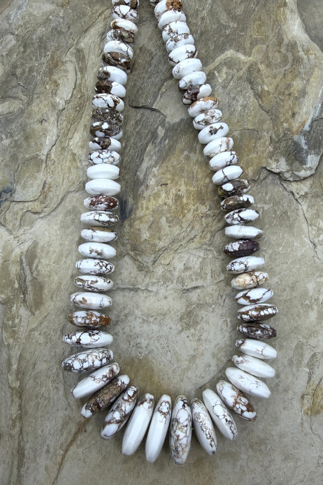 RARE Arizona Wild Horse Handcut BIG Graduated Saucer Beads
