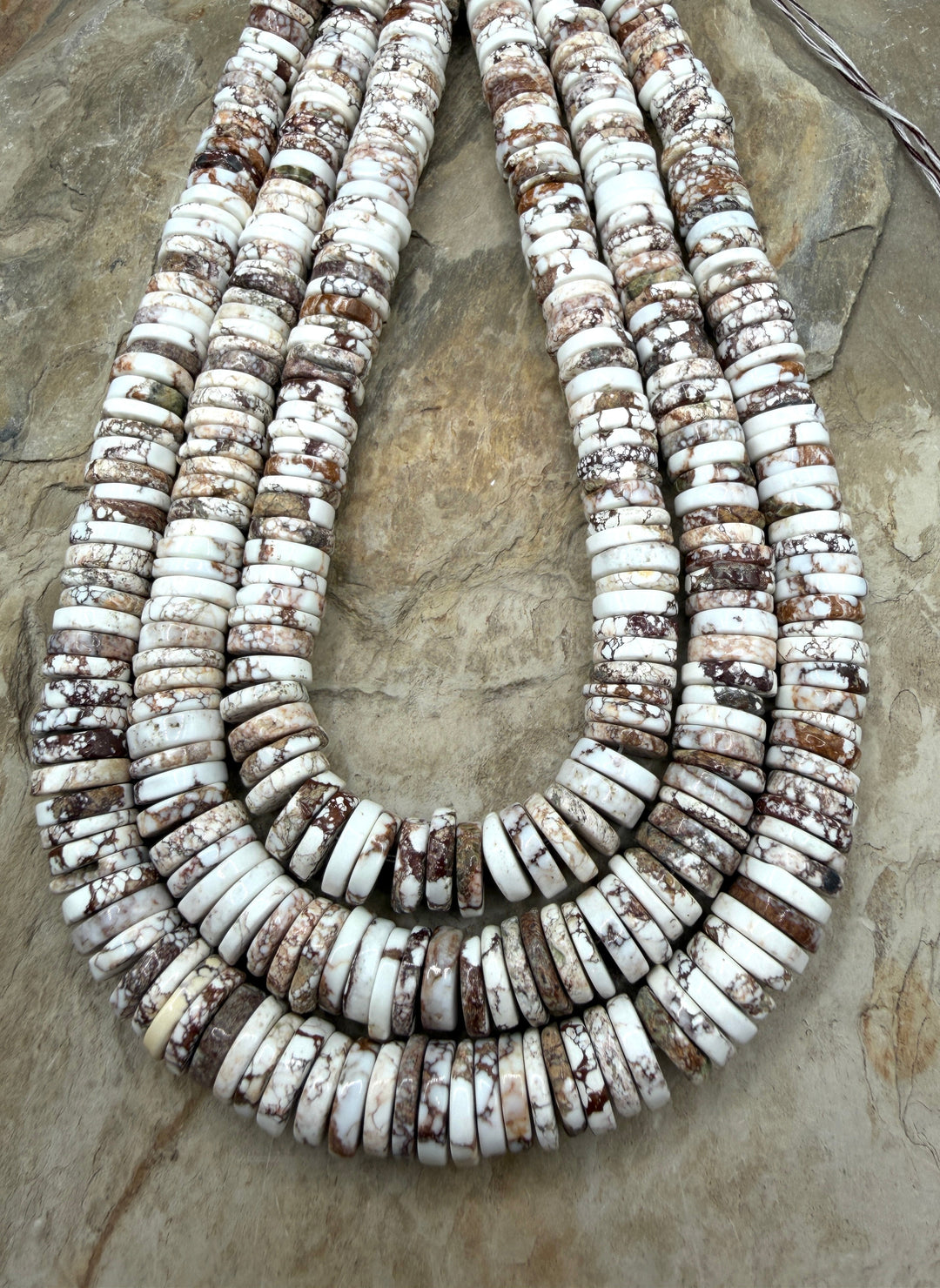 RARE Arizona Wild Horse Handcut BIG Heishi Beads 10-12mm 16