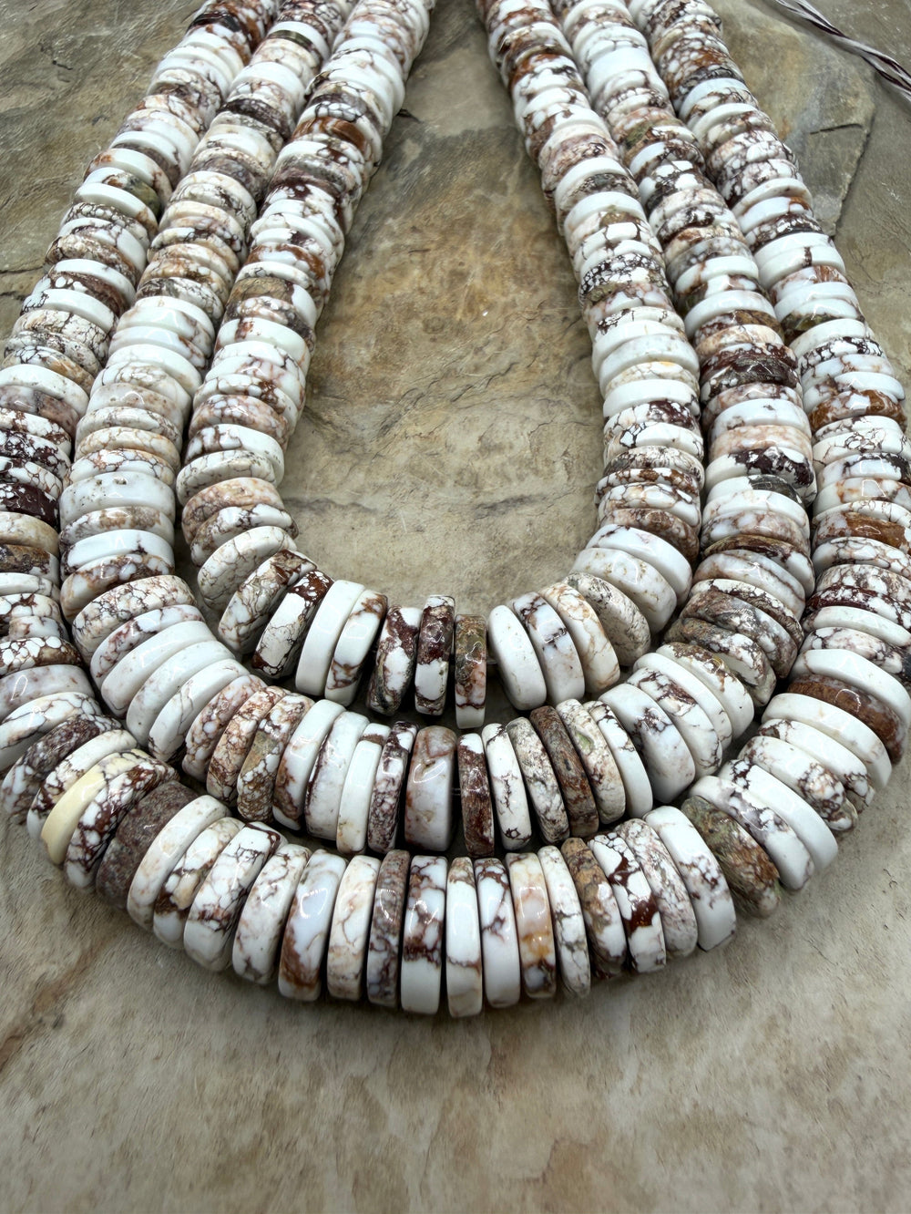 RARE Arizona Wild Horse Handcut BIG Heishi Beads 11-12mm 16