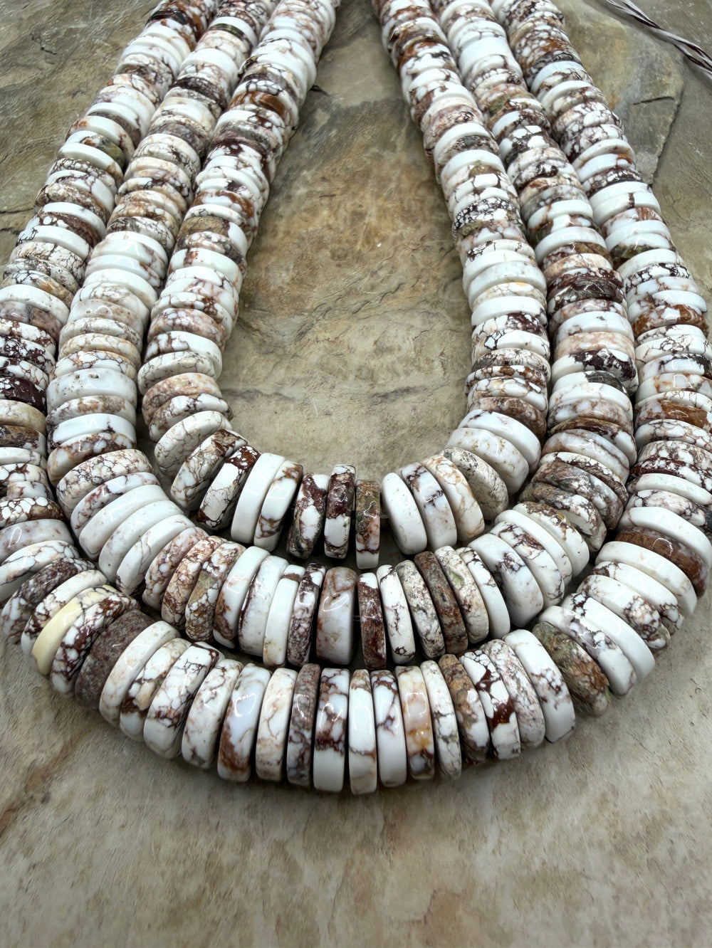 RARE Arizona Wild Horse Handcut BIG Heishi Beads 11-12mm 16