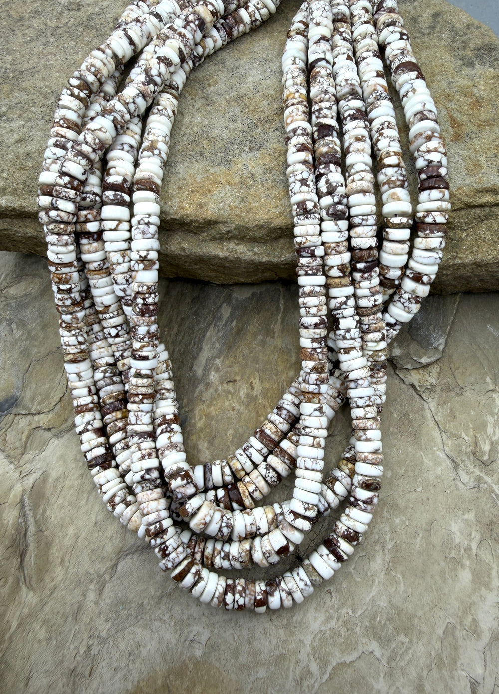 RARE Arizona Wild Horse Handcut Button Shaped Beads 7mm 16