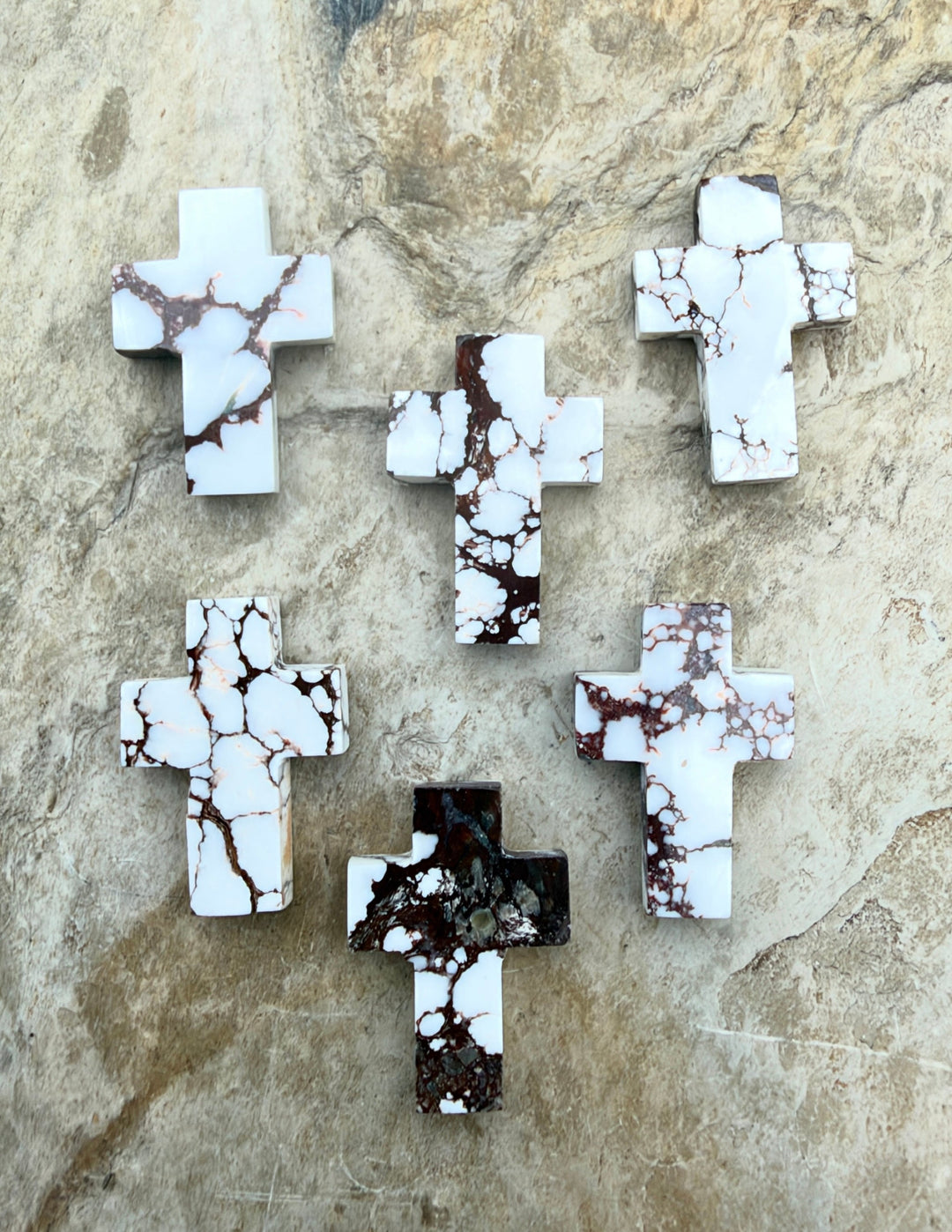 RARE Arizona Wild Horse Handcut Cross Shaped Focal Pendant