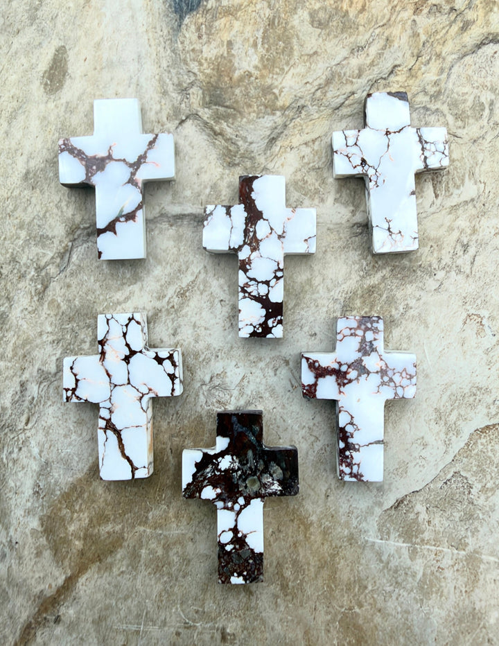 RARE Arizona Wild Horse Handcut Cross Shaped Focal Pendant
