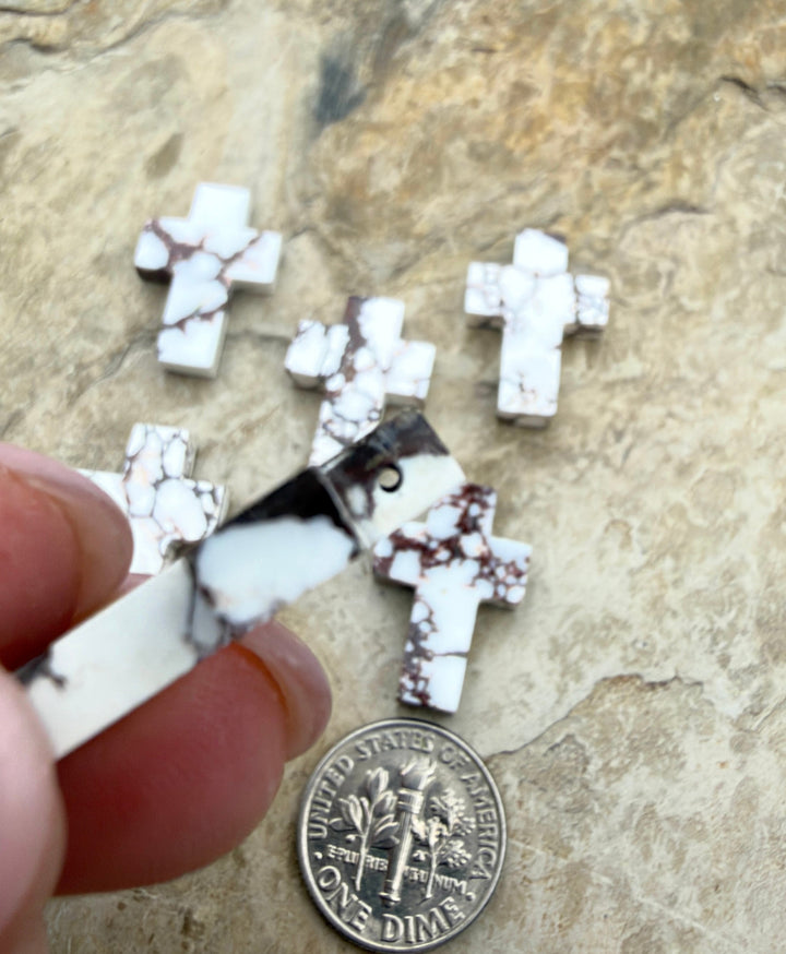 RARE Arizona Wild Horse Handcut Cross Shaped Focal Pendant