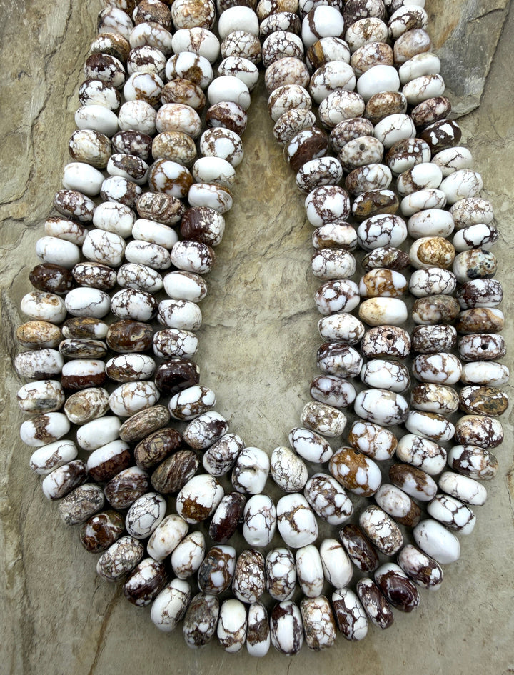 RARE Arizona Wild Horse Handcut Irregular Rondelle 10mm 16