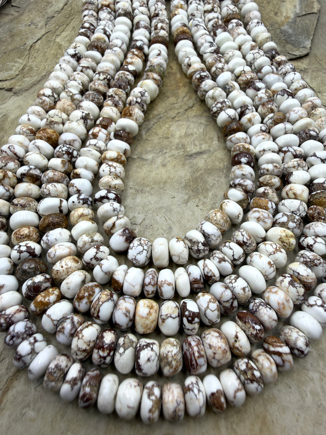 RARE Arizona Wild Horse Handcut Irregular Rondelle 6mm 16