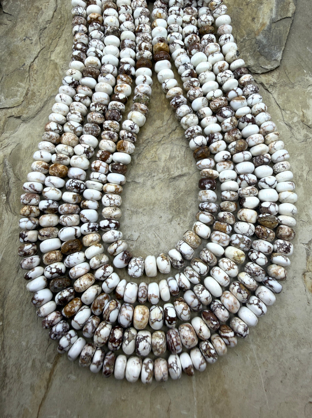 RARE Arizona Wild Horse Handcut Irregular Rondelle 6mm 16