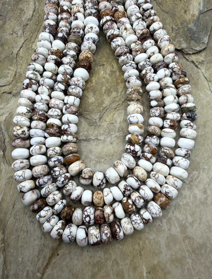 RARE Arizona Wild Horse Handcut Irregular Rondelle 8mm 16