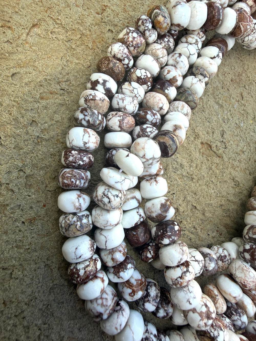 RARE Arizona Wild Horse Handcut Irregular Rondelle Beads