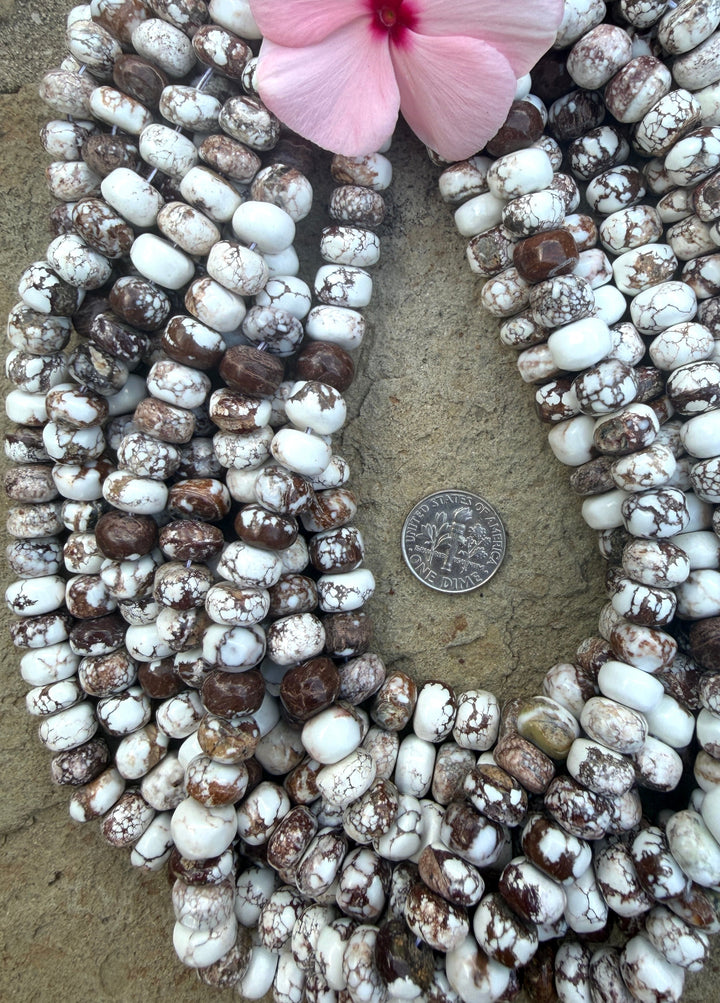 RARE Arizona Wild Horse Handcut Irregular Rondelle Beads