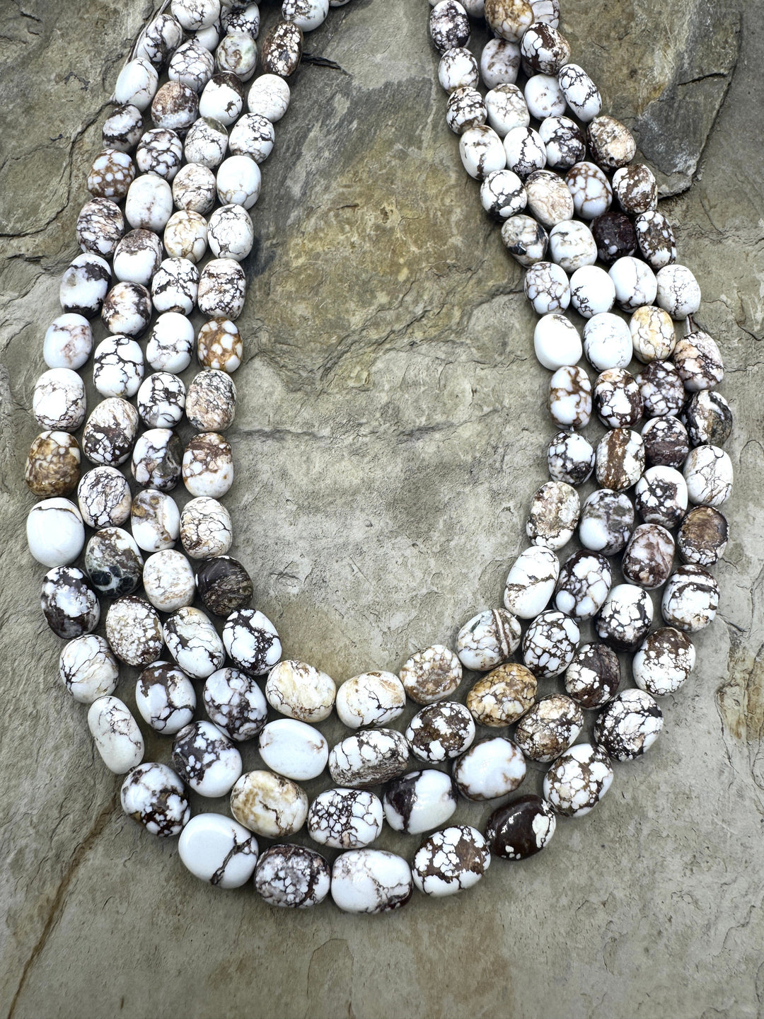 RARE Arizona Wild Horse Handcut Oval Beads 6x10mm 16 Inch