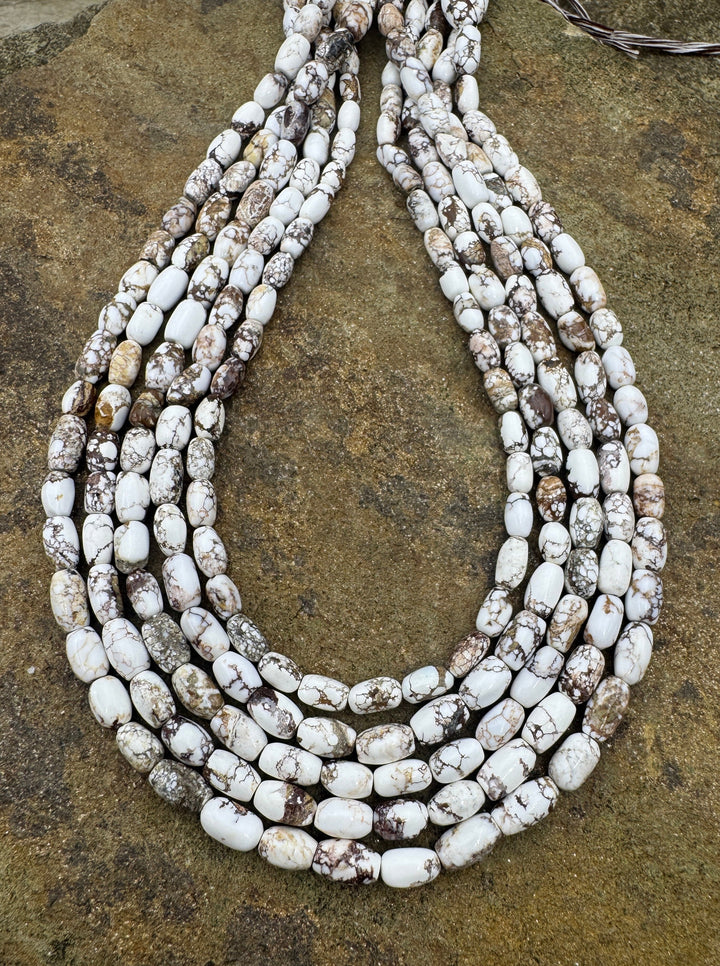 RARE Arizona Wild Horse Handcut Rice Shaped Beads 5x8mm 16