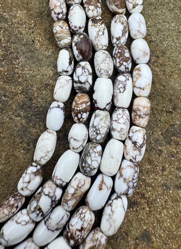 RARE Arizona Wild Horse Handcut Rice Shaped Beads 5x8mm 16