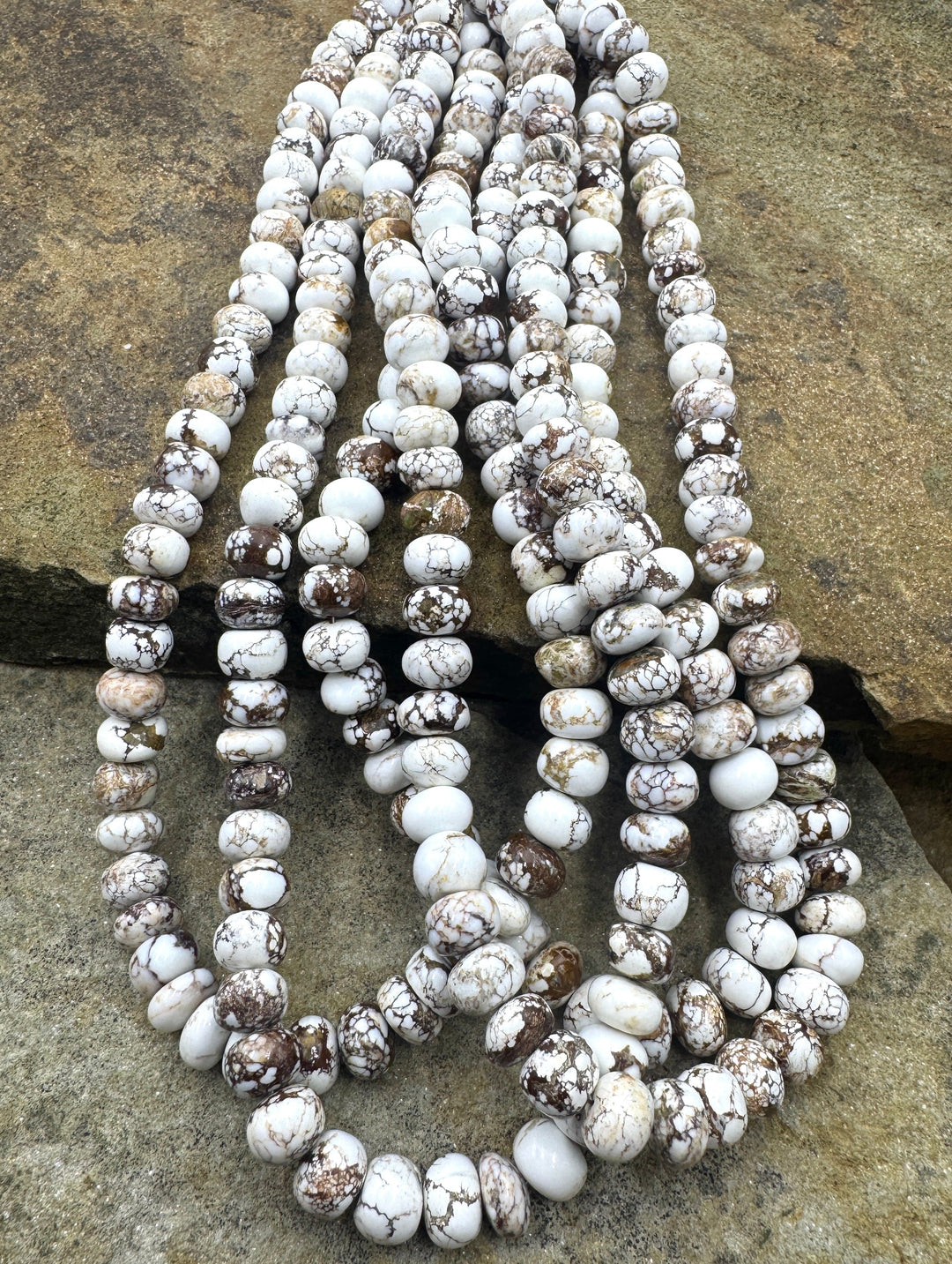 RARE Arizona Wild Horse Handcut Rondelle Shaped Beads 10mm