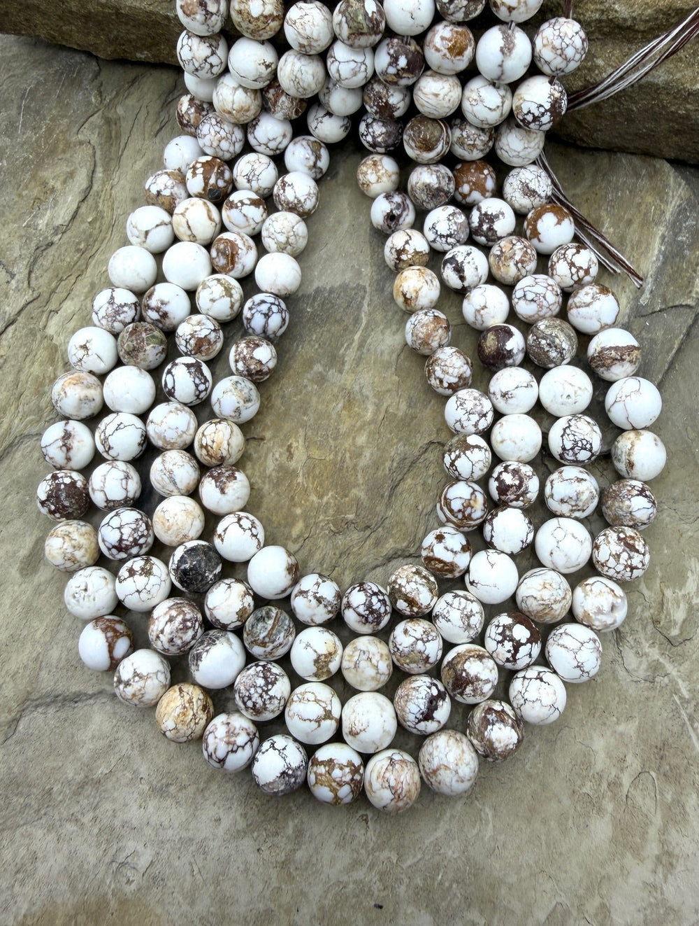 RARE Arizona Wild Horse Handcut Round Beads 8mm 16 Inch