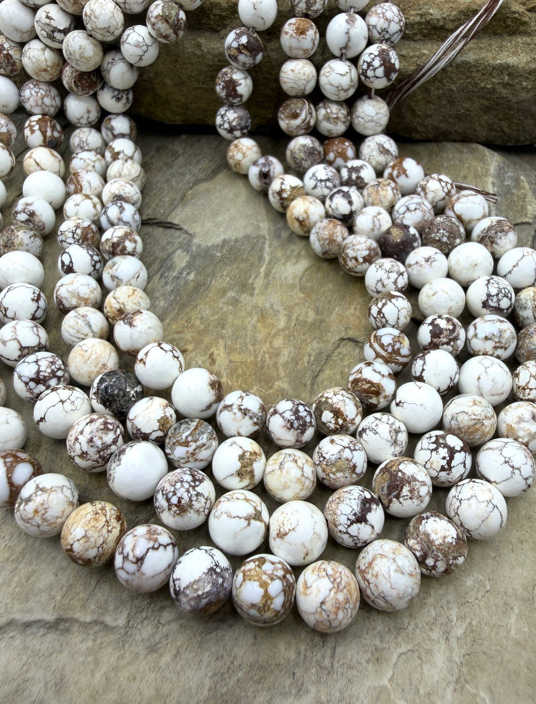 RARE Arizona Wild Horse Handcut Round Beads 8mm 16 Inch