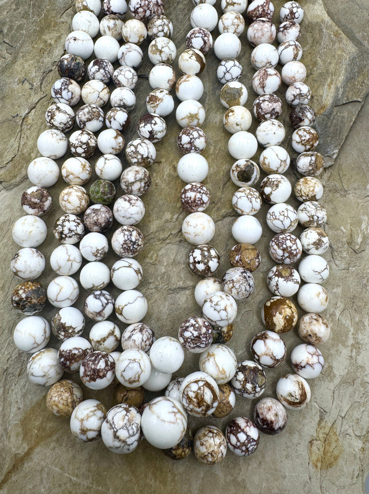 RARE Arizona Wild Horse Handcut Round Beads 9-10mm 16 Inch