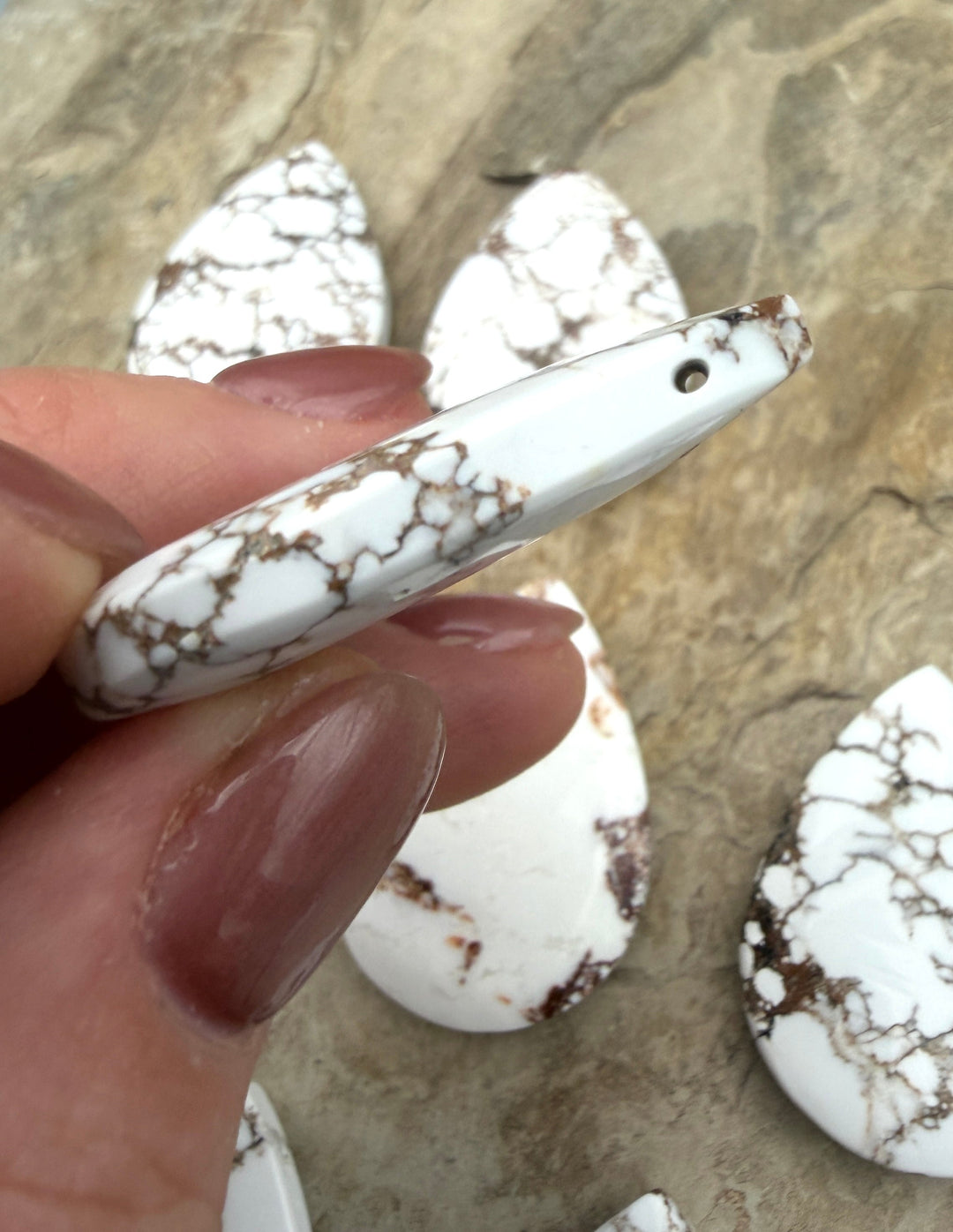 RARE Arizona Wild Horse Handcut Teardrop Shaped Focal