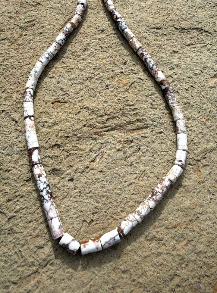 RARE Arizona Wild Horse Handcut Tube Shaped Beads 6x10mm 16