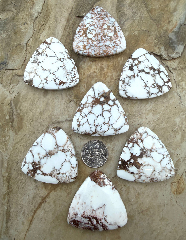 RARE Arizona Wild Horse Handcut Wide Trillion Fly Shaped