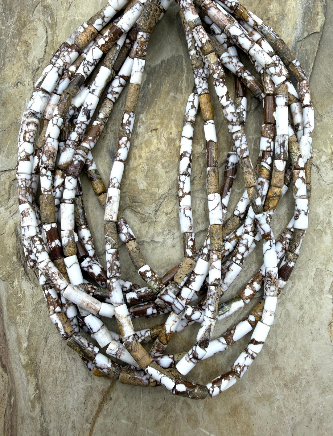 RARE Arizona Wild Horse HandcutTube Beads 4x9mm 12 Inch