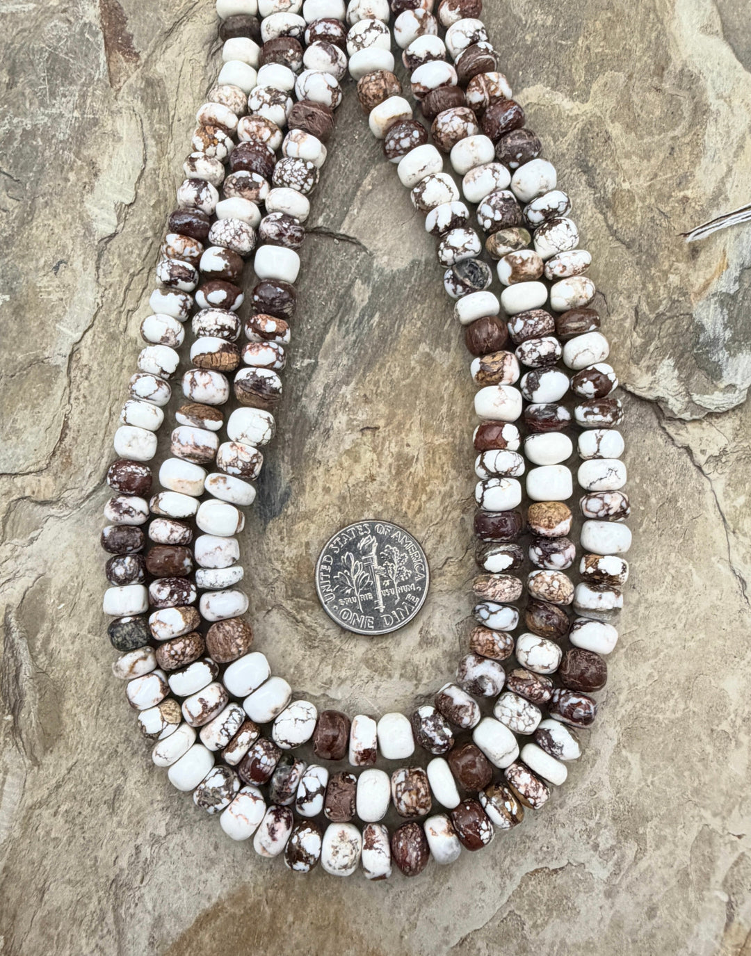 RARE Arizona Wild Horse Irregular Rondelle Beads 7mm ONE 16