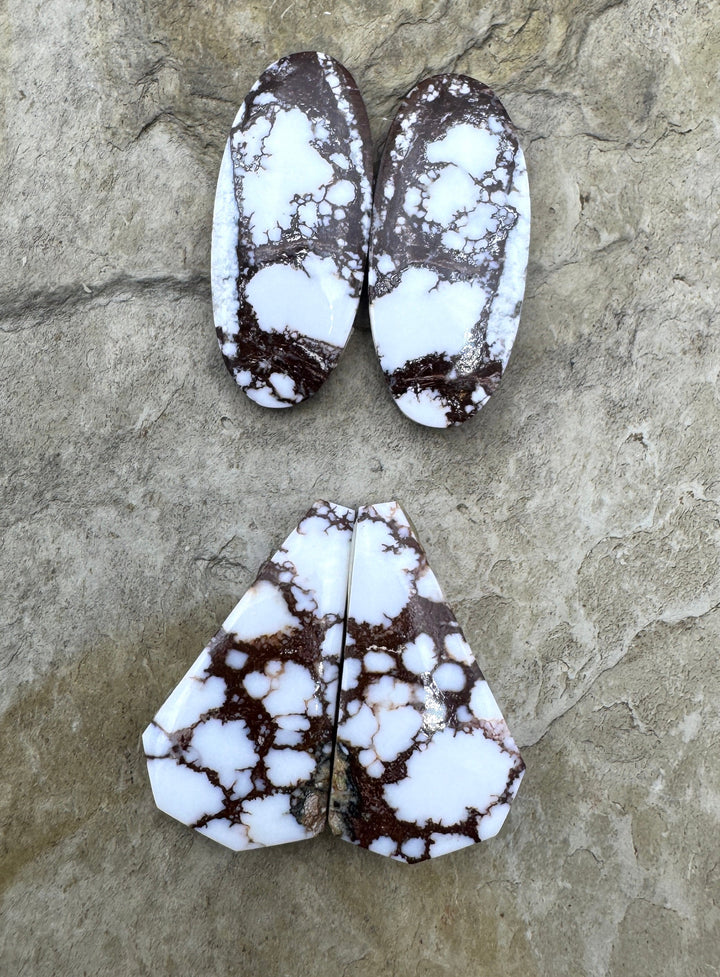 RARE Arizona Wild Horse Matching Earring Cabochon Pair