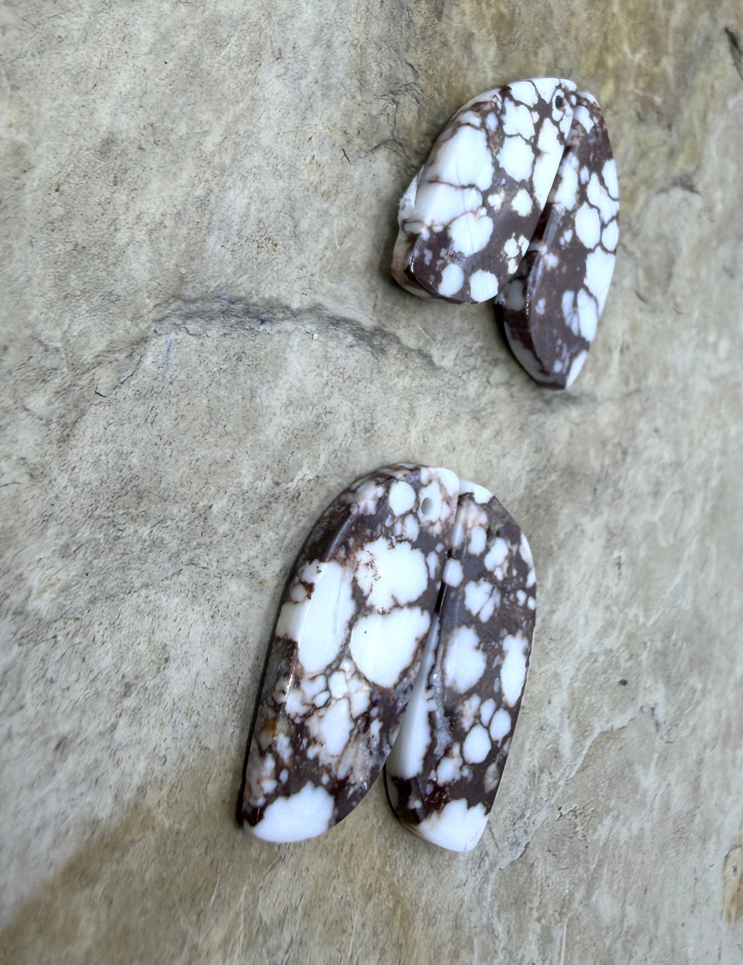 RARE Arizona Wild Horse Matching Earring Slab Bead Pair