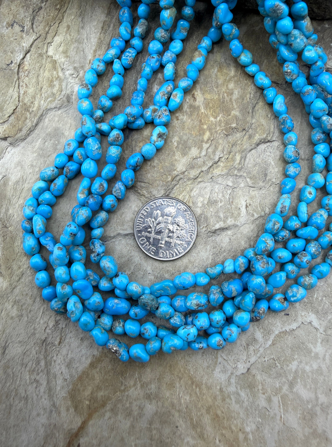 RARE Blue Bird Turquoise (Arizona) 4-5mm Rounded Nugget