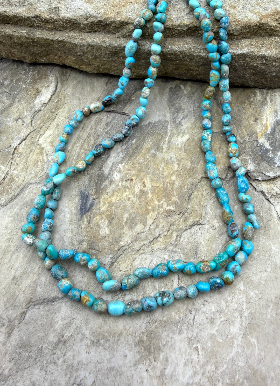 RARE Blue Bird Turquoise (Nevada) 4mm Rounded Nugget Beads