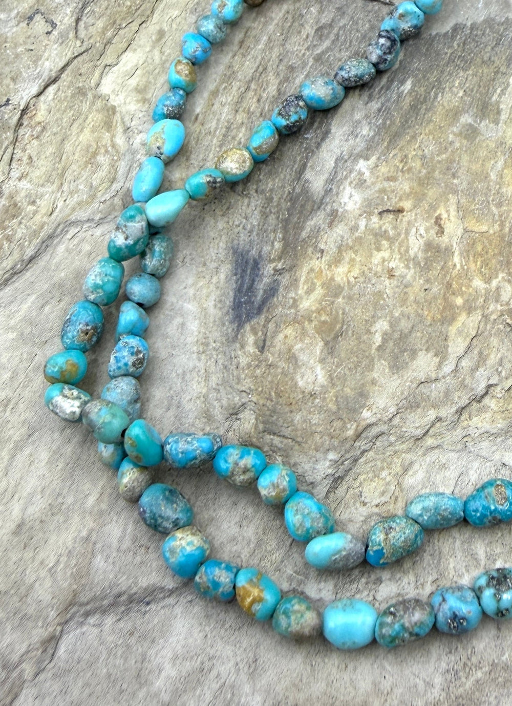 RARE Blue Bird Turquoise (Nevada) 4mm Rounded Nugget Beads