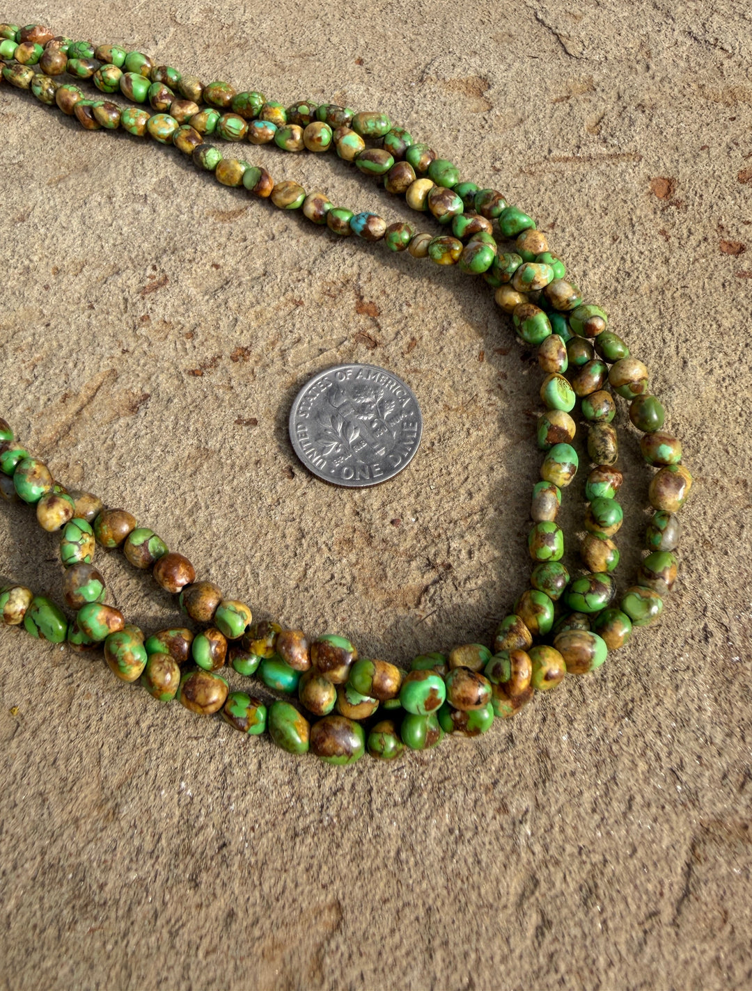 RARE Boulder Sonoran Gold Turquoise (Mex) 4mm Rounded