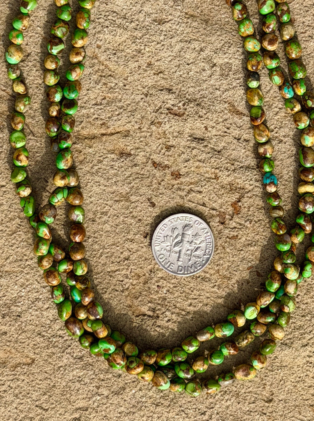 RARE Boulder Sonoran Gold Turquoise (Mex) 4mm Rounded