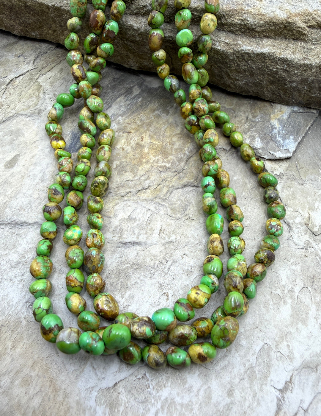RARE Boulder Sonoran Gold Turquoise (Mex) 5mm Nugget Beads