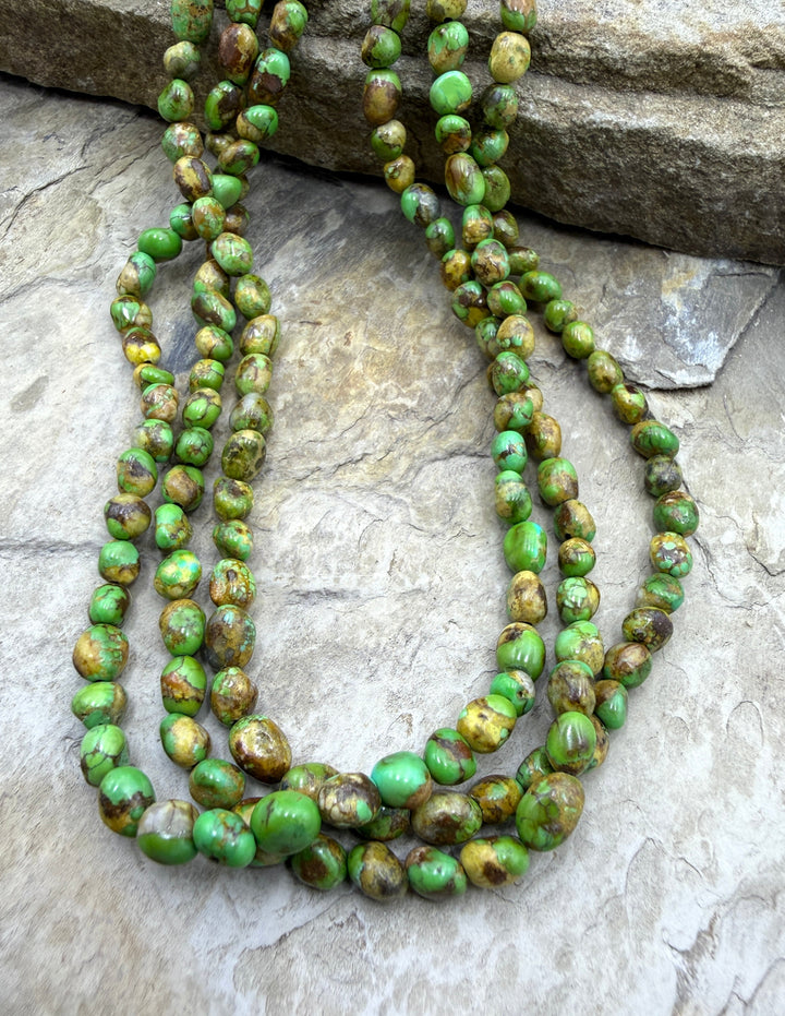 RARE Boulder Sonoran Gold Turquoise (Mex) 5mm Nugget Beads