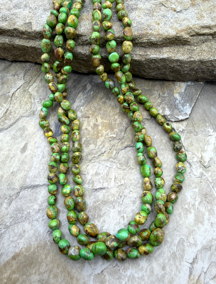 RARE Boulder Sonoran Gold Turquoise (Mex) 5mm Nugget Beads