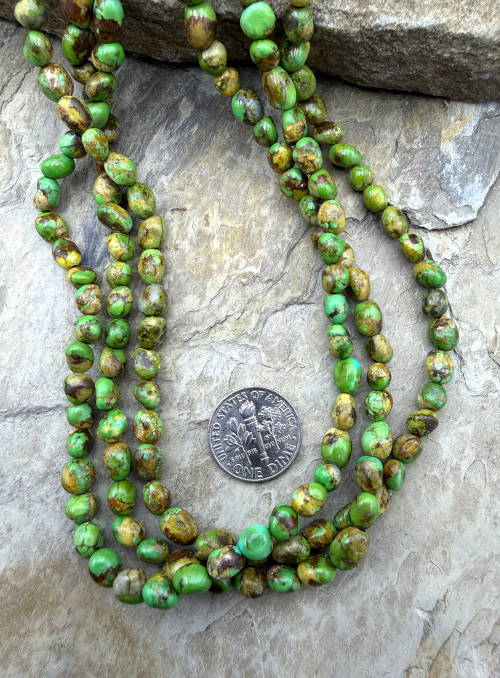 RARE Boulder Sonoran Gold Turquoise (Mex) 5mm Nugget Beads