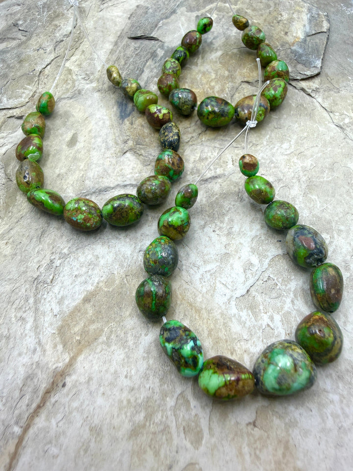 RARE Boulder Sonoran Gold Turquoise (Mex) Graduated 5-10mm